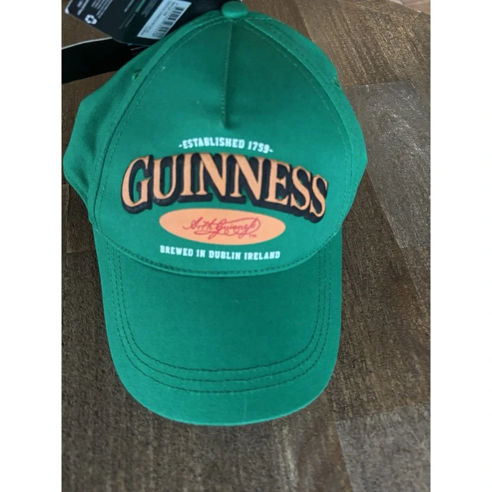 Guinness 1759 Shamrock Logo Beer Green Hat One Size Adjustable Cap